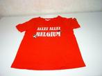 supporter tshirt voetbal maat 110 ALLEZ ALLEZ BELGIUM, Gebruikt, Meisje, JBC, Ophalen of Verzenden