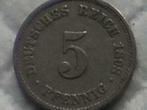 5 Pfennig - Wilhelm ll type 2- grand aigle de 1898 (150), Enlèvement ou Envoi, Monnaie en vrac, Allemagne
