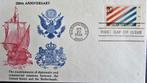 FDC SCHEPEN-U.S.A. DIPLOM. RELATIES TUSSEN USA EN NEDERLAND, Postzegels en Munten, Overige thema's, Ophalen of Verzenden, Gestempeld