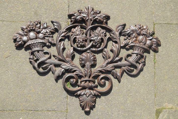 Fronton,décoration murale en fonte à suspendre, Huis en Inrichting, Woonaccessoires | Overige, Zo goed als nieuw, Ophalen of Verzenden