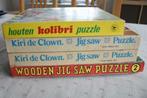 4 vintage houten puzzels, Ophalen of Verzenden, 10 tot 50 stukjes, Gebruikt, Van hout