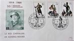 FDC- BELGIË- BEVRIJDING- ALBERT I, Postzegels en Munten, Overige thema's, Ophalen of Verzenden, Gestempeld