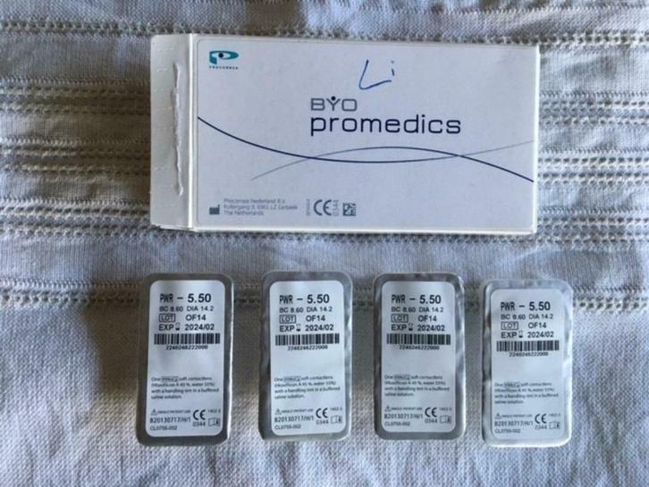 zachte maandlenzen -5,50 (set van 4)en -5,25 (volledige set), Diversen, Braces, Nieuw, Ophalen