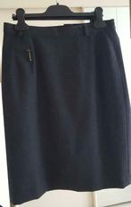 jupe gris foncé droite doublée tirette + élastique côté 38, Comme neuf, Taille 38/40 (M), Enlèvement ou Envoi, Gris