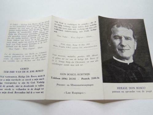 G38* Oud Gebedsprentje * Noveen Heilige Don Bosco, Verzamelen, Religie, Christendom | Katholiek, Kaart of Prent, Ophalen of Verzenden