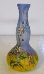 vase verre art déco papillon Legras avec fleurs émaillées 44, Envoi