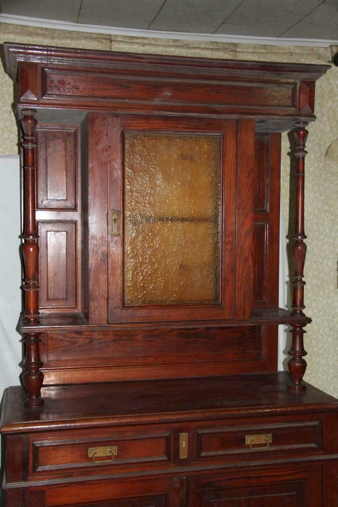 Mooie oude buffetkast - keukenkast - servieskast, Antiek en Kunst, Curiosa en Brocante, Ophalen of Verzenden