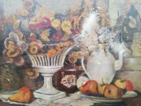 Amédée Degreef - mooi bloemstilleven - olieverf op paneel, Antiek en Kunst, Kunst | Schilderijen | Klassiek, Ophalen