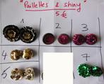 Choix de boucles d'oreille clip Paillettes et Shiny 5  /pièc, Enlèvement ou Envoi