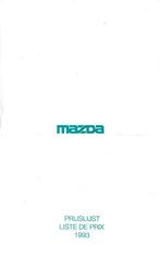 Mazda prijslijst 1993, Boeken, Auto's | Folders en Tijdschriften, Gelezen, Mazda, Verzenden