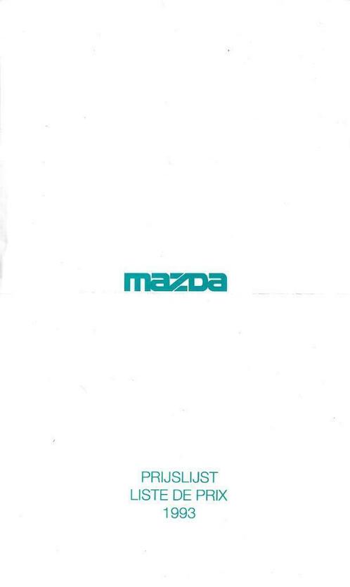 Mazda prijslijst 1993, Livres, Autos | Brochures & Magazines, Utilisé, Mazda, Envoi