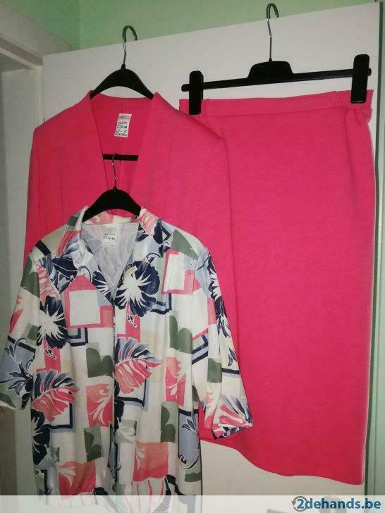 Mooie 3-delige tailleur - maat 38-40., Kleding | Dames, Jasjes, Kostuums en Pakken, Gedragen, Maat 38/40 (M), Overige kleuren