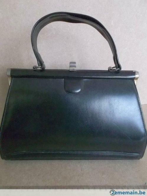 Sac 'Grand'Mère' Vintage, typique des Années 1950., Handtassen en Accessoires, Tassen | Damestassen, Gebruikt, Zwart, Ophalen of Verzenden