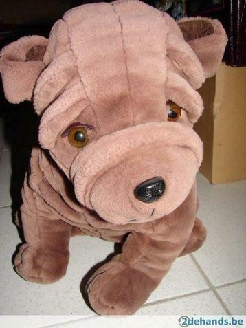 Pluchen knuffel - sharpei hond, Enlèvement ou Envoi, Utilisé, Chien