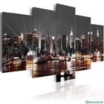 166 New York Skyline XXL 5 Luik Canvas Schilderij 200x100cm, Huis en Inrichting, Woonaccessoires | Wanddecoraties, Nieuw, Ophalen of Verzenden