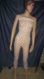 Netstof catsuit, Kleding | Dames, Ondergoed en Lingerie, Ophalen of Verzenden, Wit, Overige typen