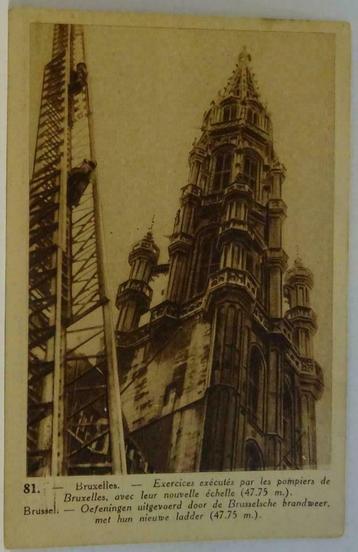 Carte postale ancienne Bruxelles Exercice des pompiers, Enlèvement ou Envoi, Non affranchie, Bruxelles (Capitale)