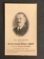 Carte de mort VIEUX GUERRIER Gérard-J-H-LUMEY - 1914-18, Envoi, Image pieuse