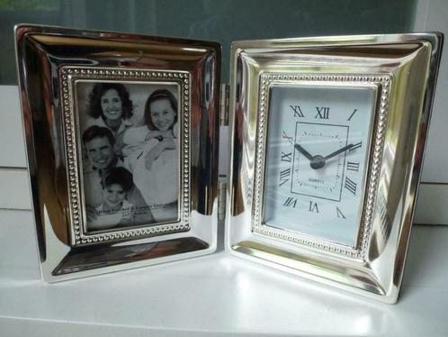 Horloge à quartz et porte-photo argenté, Maison & Meubles, Accessoires pour la Maison | Horloges, Neuf, Horloge sur pied, Enlèvement