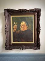 Aldo Giordani 1912- 1980 Monnik bij het Glas - olieverf op d, Ophalen