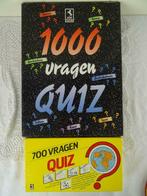 Vintage spel spellen 1000 vragen quiz + 700 vragen quiz 1985, Hobby en Vrije tijd, Gezelschapsspellen | Overige, Wild horse, Vijf spelers of meer