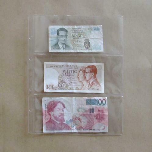 25 inlegbladen FDC met 2 of 3 vakken voor bankbiljetten, Postzegels en Munten, Munten en Bankbiljetten | Toebehoren, Ophalen of Verzenden