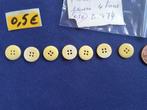partij van 7 knopen 12 mm geel gearceerd 4 gaten B1474, Hobby en Vrije tijd, Naaien en Fournituren, Ophalen of Verzenden, Nieuw