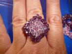 Swarovski ring mauve (licht+donker), Handtassen en Accessoires, Ringen, Ophalen of Verzenden, Zo goed als nieuw