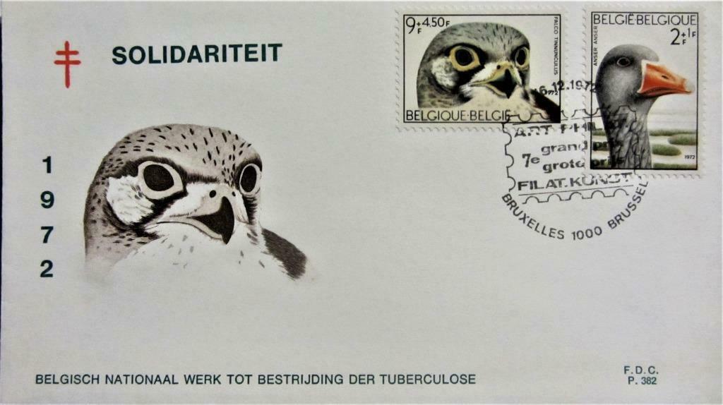 FIRST DAY COVER- THEMA VOGELS- BELGIË, Ophalen of Verzenden, Gestempeld, Dier of Natuur