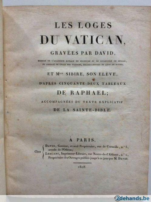 Les Loges du Vatican, gravées par David, Antiek en Kunst, Antiek | Boeken en Manuscripten