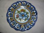 Keramieken aardewerk bord decoratief bord blauw, Ophalen of Verzenden