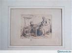gravure van moeder en kind, Charles-Emile Jacque, +/- 1880, Antiek en Kunst, Kunst | Etsen en Gravures