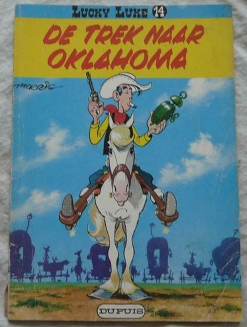 Strip Boek, LUCKY LUKE, De Trek Naar Oklahoma, Nr.14, 1977., Boeken, Stripverhalen, Gelezen, Eén stripboek, Ophalen of Verzenden