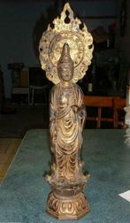 Antieke Boeddha - Boeddha 61 cm kannon Bodhisattva Brons, Ophalen of Verzenden