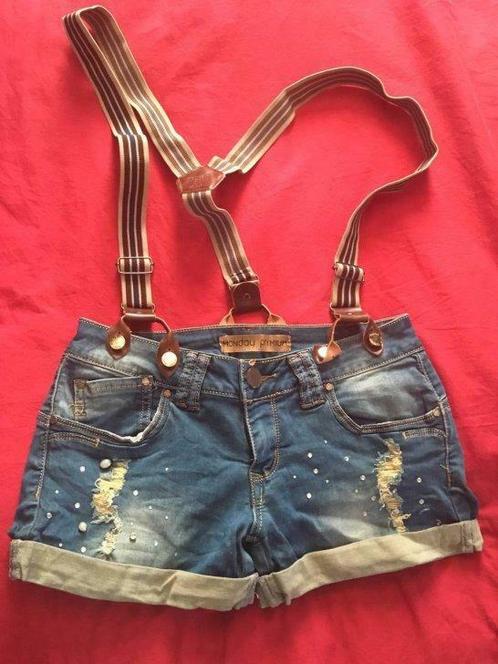 Short Monday Premium, Kleding | Dames, Broeken en Pantalons, Gedragen, Maat 38/40 (M), Blauw, Ophalen of Verzenden