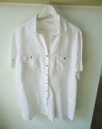 Chemise blanche en lin - grandes tailles, Porté, Envoi, Blanc, Canda