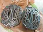 Boucles de ceinture Art Nouveau en acier bleu très ancienne, Enlèvement ou Envoi