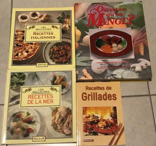 Lot de 4 livres de cuisine, Livres, Livres de cuisine, Comme neuf, Entrées et Soupes, Plat principal, Gâteau, Tarte, Pâtisserie et Desserts