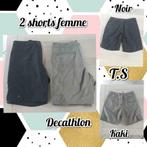 Lot de 2 shorts femme-Decathlon-noir-T.S, Porté, Enlèvement ou Envoi