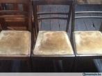 4 donkere houten stoelen, Diversen, Overige Diversen, Ophalen, Gebruikt