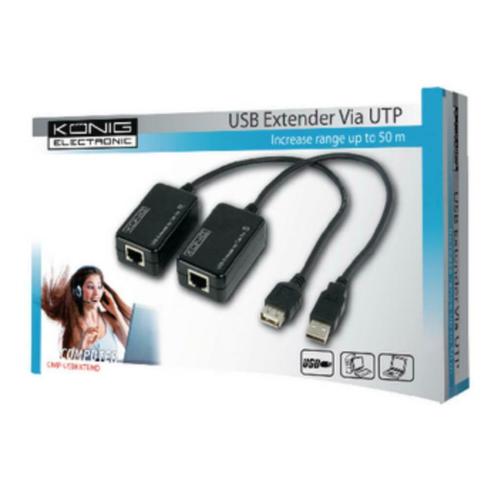 König USB Extender Verlenger via UTP, Informatique & Logiciels, Pc & Câble réseau, Neuf, Enlèvement ou Envoi