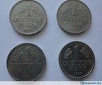 4 munten van 1 deutsche mark RFA 1950 D, 70 F, 71 G en 88 F, Duitsland, Ophalen of Verzenden