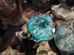cendrier massif en verre coulé sur une racine de teck, Antiquités & Art, Art | Sculptures & Bois, Enlèvement ou Envoi