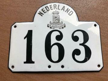 Ancienne plaque émaillée auto frontalière  année1900 rare, Enlèvement ou Envoi, Comme neuf
