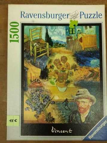 reeks puzzels 1500 stukjes, 100% volledig, Hobby en Vrije tijd, Ophalen of Verzenden, 500 t/m 1500 stukjes, Zo goed als nieuw