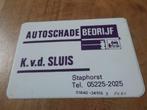 oude sticker kvd sluis staphorst autoschade bedrijf, Verzamelen, Verzenden, Nieuw