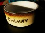 Pot apéritif Chimay en saucisse au fromage en faïence.