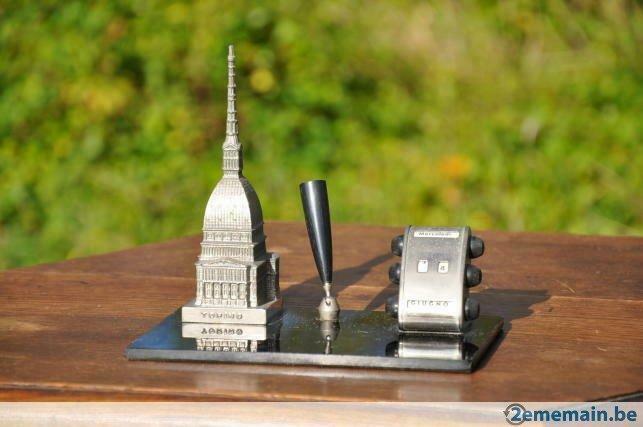 calendrier perpetuelle porte bic de bureau torino, Antiquités & Art, Antiquités | Accessoires de maison