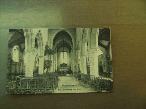 Postkaart Denderleeuw Binnenste der kerk, Collections, Cartes postales | Belgique, Non affranchie, Flandre Orientale, 1920 à 1940