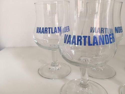 Erge, ernstige Dijk landelijk ② 6 Vaartlander bierglazen met blauw opschrift. — Biermerken — 2dehands